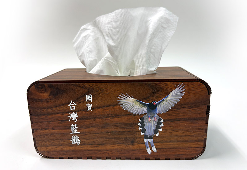 台灣藍鵲面紙盒